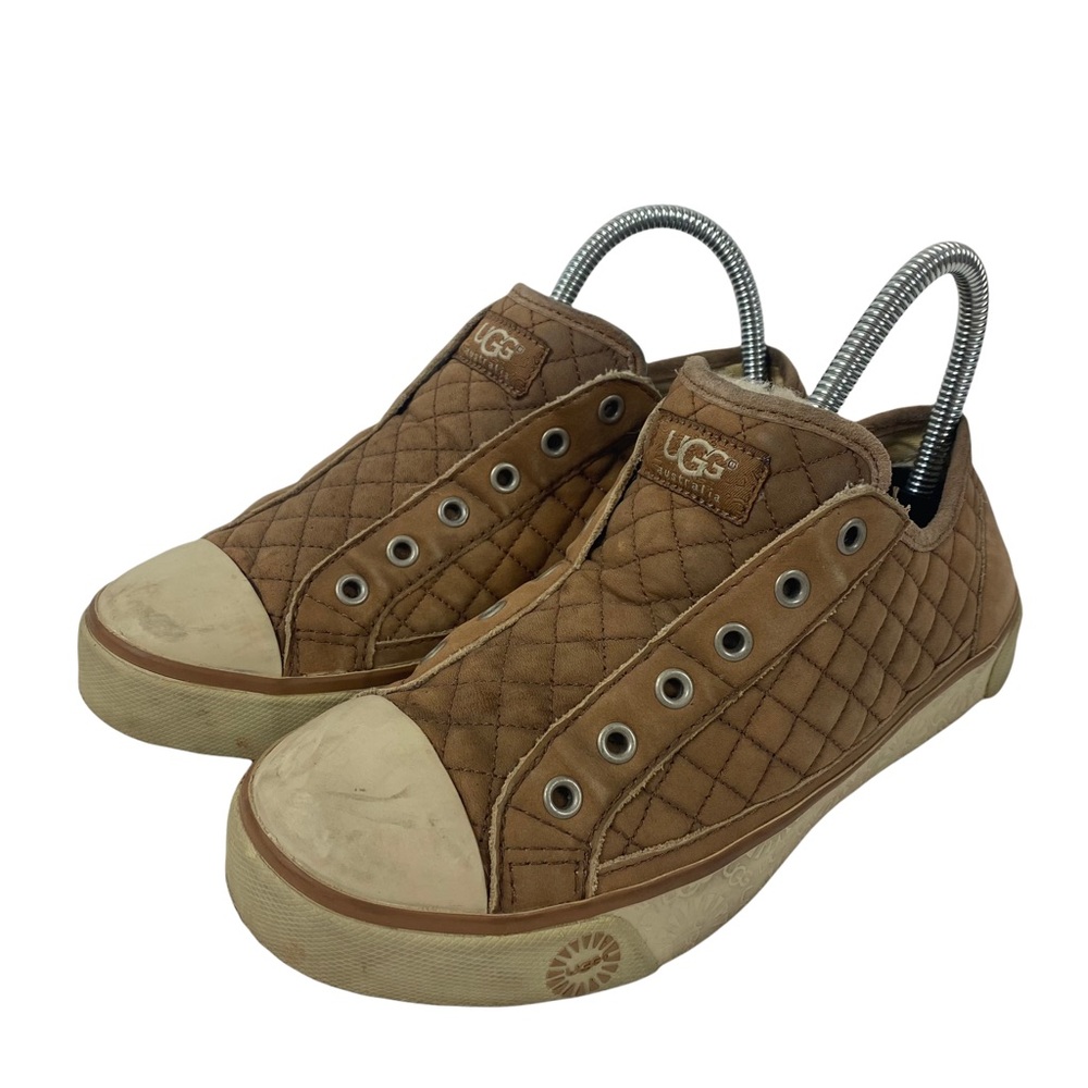 UGG Laela Quilted Nubuck Sheepskin Leather Slip-on Sneaker 6